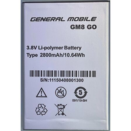 General Mobile Gm8 Go Batarya Pil