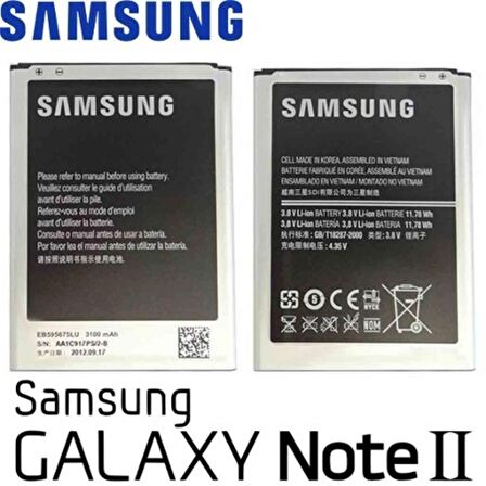 Samsung Note 2 Pil Batarya N7100 3100 Mah