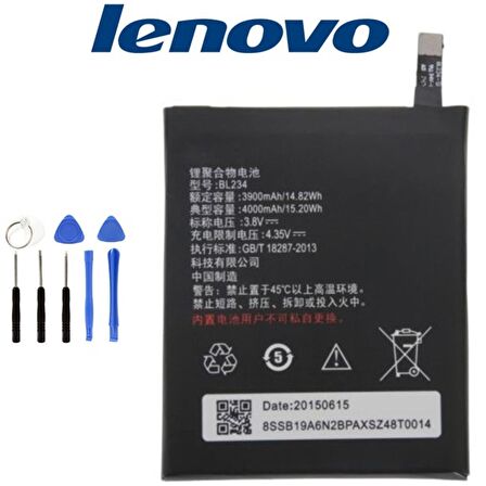 Lenovo Vibe P1M Pil Batarya Bl234 ve Tamir Seti