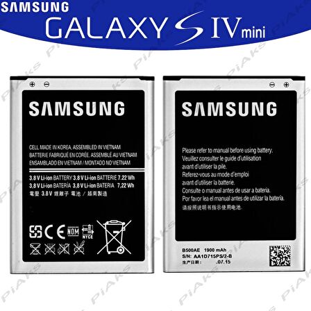 Samsung S4 Mini 9190 Pil Batarya B500Ae