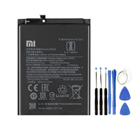 Xiaomi Redmi 9 Bn54 Pil Batarya ve Tamir Seti 5020 Mah