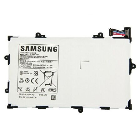 Samsung Tab İ815 P6800 P6810 Pil Batarya Sp397281A