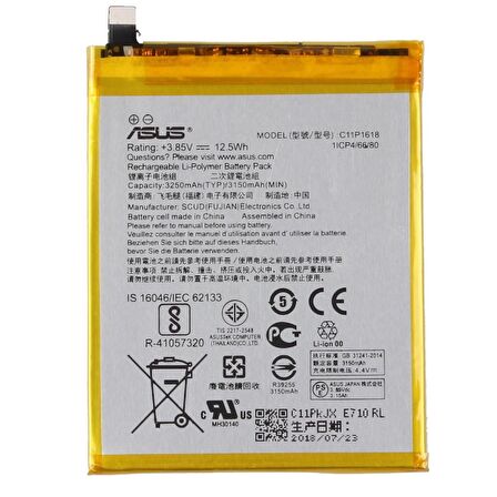 Asus Zenfone 4 Ze554Kl C11P1618 Batarya Pil 3300 Mah