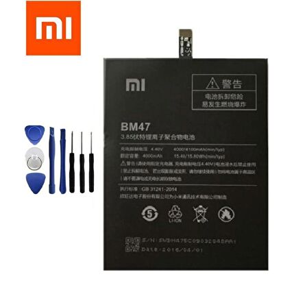 Xiaomi Redmi Mi 3/3S/4X Bm47 Batarya Pil ve Tamir Seti