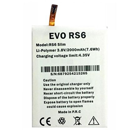 Evo Rs6/Evobt Rs6 Slim Pil Batarya ve Tamir Seti