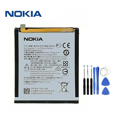 Nokia X6 2018 6.1 Plus Pil Batarya ve Tamir Seti He342