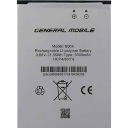 General Mobile Discovery Gm6/Gm6 Life Pil Batarya