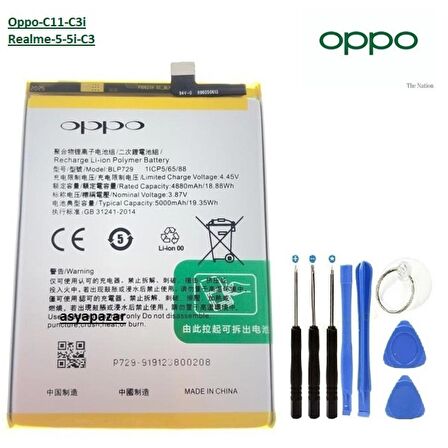 Oppo C11-C3İ Pil Batarya Blp729 + Tamir Seti