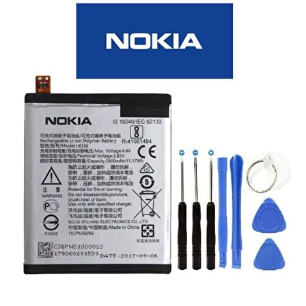 Nokia 5 Batarya Pil He336 ve Tamir Seti 2900 Mah