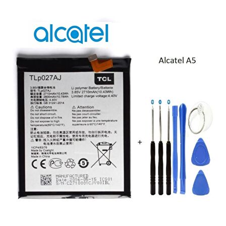 Alcatel A5 Ot 6058D-A5 5085D Batarya Pil ve Tamir Seti Tlp027A1-A