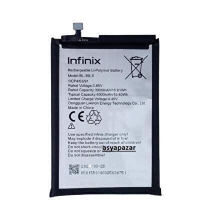 Infinix S5-S5 Lite Pil Batarya Bl-39Lx İnfilix Pil Batarya İnfini