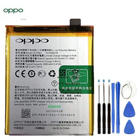 Oppo Ax7 Pil Batarya Bl683 + Tamir Seti