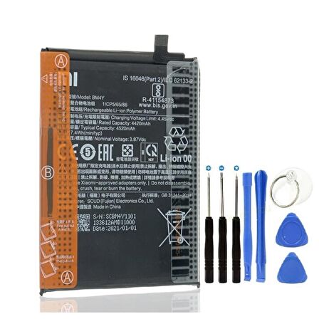 Xiaomi Redmi K40/K40 Pro Pil Batarya BM4Y ve Tamir Seti