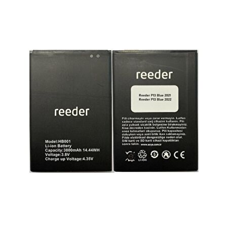 Reeder P13 Blue 2021 2022 Batarya Pil Hb001