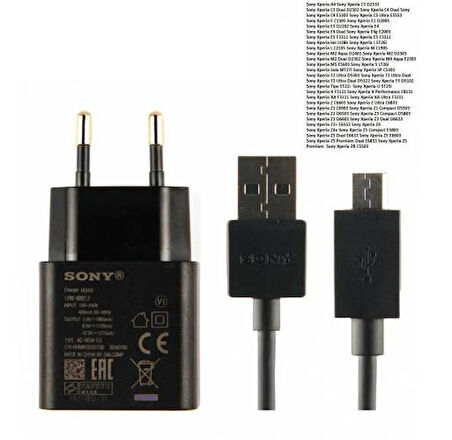 Sony Xperia Z5 E6603 Şarj Aleti ve Data Kablosu UCH10 Micro USB