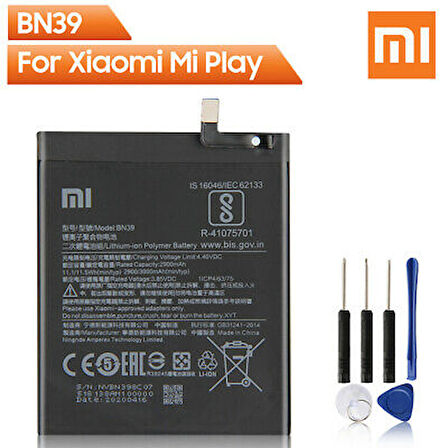 Xiaomi Mi Play Pil Batarya BN39 + Tamir Seti 3000mAh
