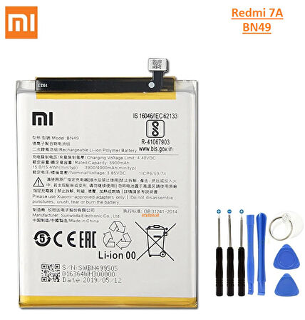 Xiaomi Redmi 7A Pil Batarya BN49 + Tamir Seti