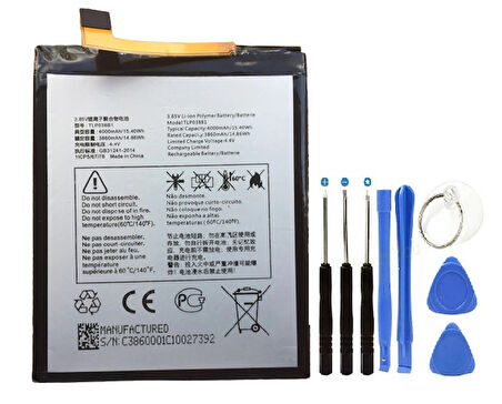 Alcatel A7 / A7 LTE / A7 XL Pil Batarya ve Tamir Seti Tlp038B1