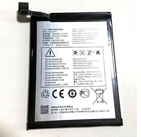 Vodafone Smart V10 Pil Batarya TLp034F1 3400 mAh