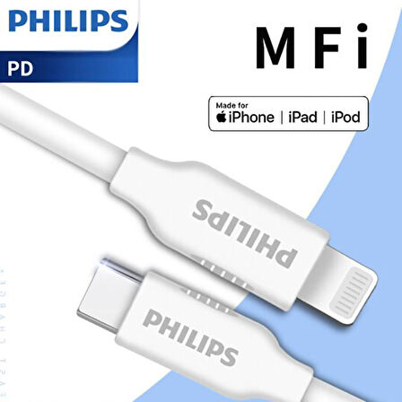 Philips Usb-c To Lightning Hızlı Şarj ve Data Kablosu 1 Mt. DLC2503V/51