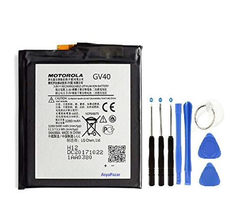 Motorola Moto Z Droid Force XT1650 GV40 Pil Batarya ve Tamir Seti