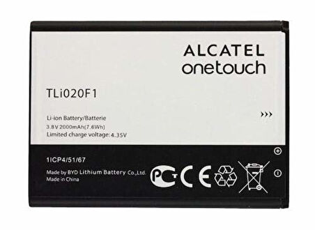 ALCATEL ONE TOUCH TLi020F1 PİXİ4/POP2/OT-7040/7040D/5042 Batarya Pil
