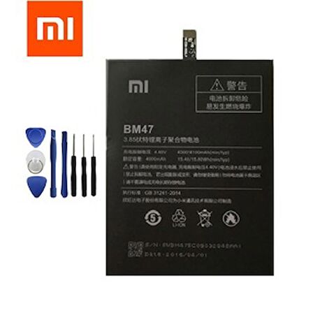 Xiaomi Redmi Mi 3/3S/4X Pil Batarya BM47 ve Tamir Seti