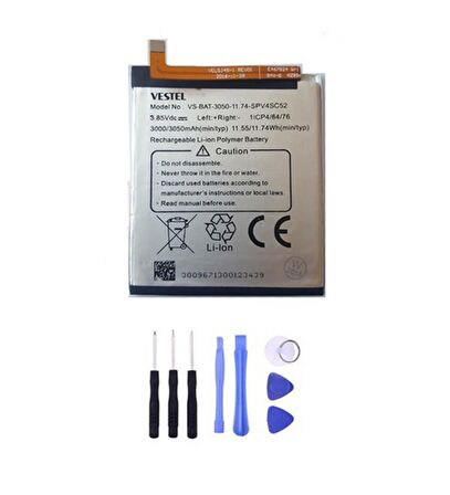 Vestel Venüs Z10 Pil Batarya VS-BAT-3050 ve Tamir Seti