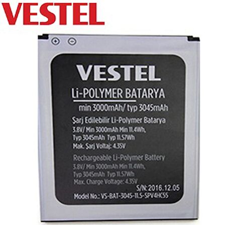 Vestel Venüs V3 5580 Pil Batarya 3000 mAh İTHAL
