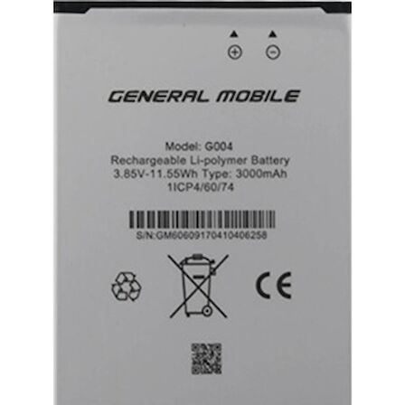 General Mobile Discovery GM6/GM6 LİFE Pil Batarya