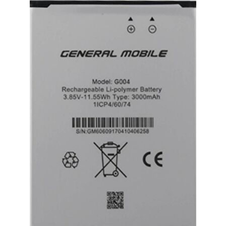 General Mobile Discovery GM6/GM6 LİFE Pil Batarya