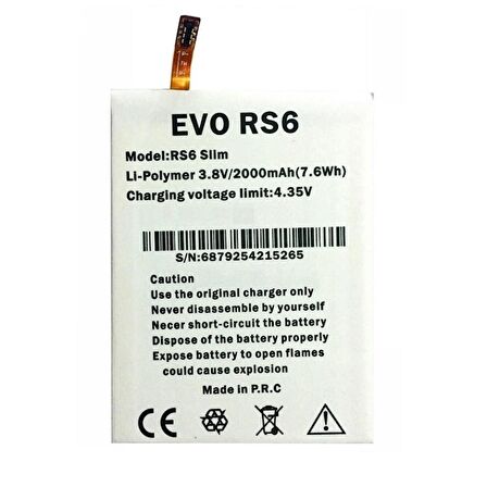Evo RS6/Evobt RS6 Slim  Pil Batarya ve Tamir Seti