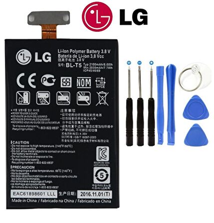 Lg Optimus G E975 Pil Batarya BL-T5 ve Tamir seti