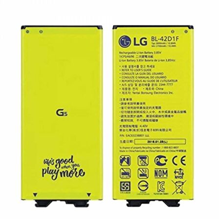 Lg G5 Batarya Pil BL-42D1F 2800 mAh İthal Servis