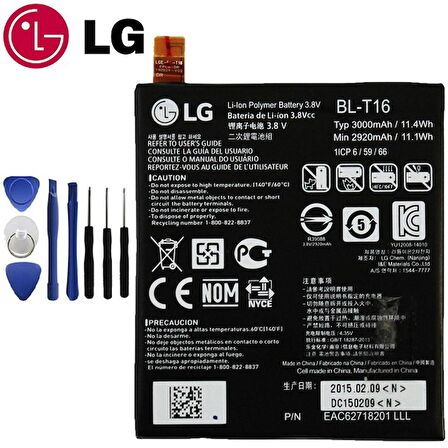 Lg G Flex 2 Batarya Pil BL-T16 H955 Tamir Seti İTHAL