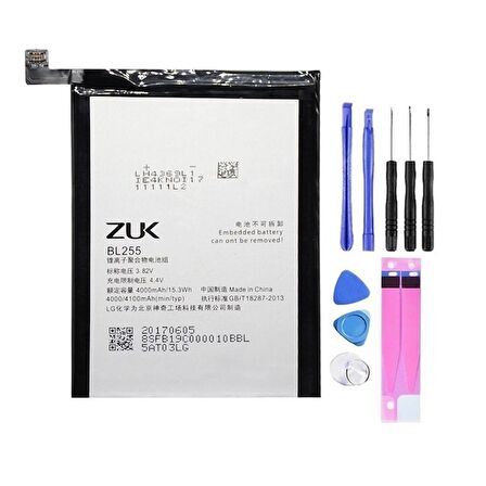 Lenovo Zuk Z1 Pil Batarya BL255 ve Tamir seti