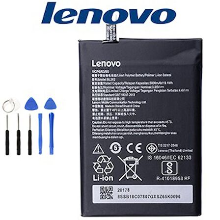 Lenovo Vibe P2 Pil Batarya P2C72 BL262 ve Tamir Seti