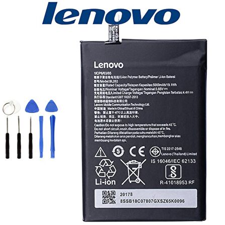 Lenovo Vibe P2 Pil Batarya P2C72 BL262 ve Tamir Seti