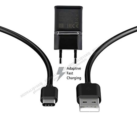 Samsung Galaxy C9 Pro Type-C Hızlı Şarj Cihazı Aleti Beyaz Beyaz