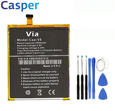 CASPER VİA V8 PİL BATARYA VE TAMİR SETİ