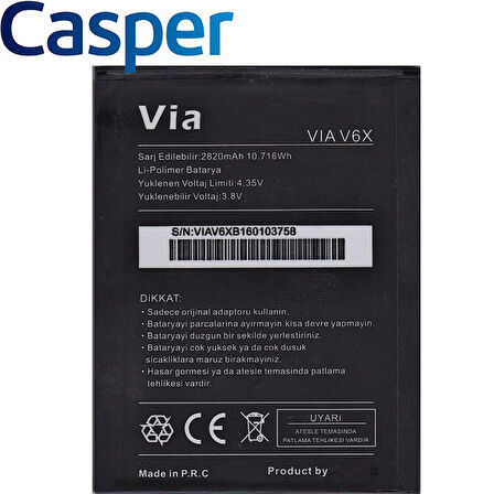CASPER VİA V6X PİL BATARYA