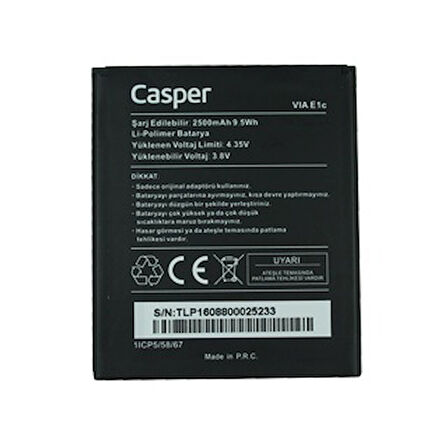 CASPER VİA E1C PİL BATARYA