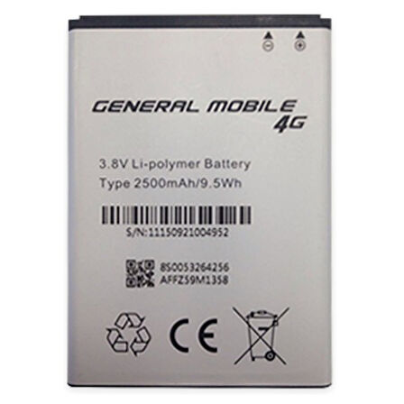 GENERAL MOBİLE DİSCOVERY 4G PİL BATARYA