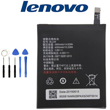 LENOVO VİBE P1M PİL BATARYA BL234 VE TAMİR SETİ