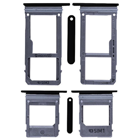 Samsung Galaxy A720 (2017) Sim Hafıza Kart Kapağı-siyah