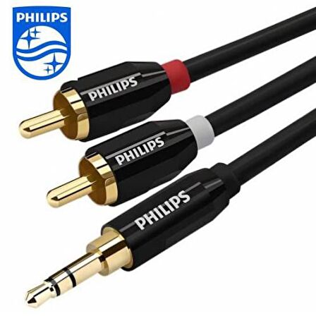 Philips SWR2121C Yüksek Kalite Rca To Aux Kablo 3.5mm To 2x Rca 2M