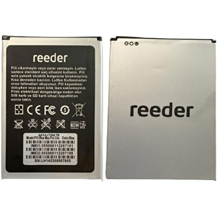 Reeder P13 Blue Max Pro Lite 2022 Pil Batarya 5000 Mah