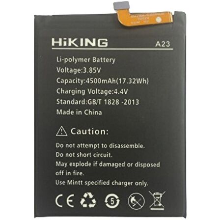 Hikıng A23 Pil Batarya 4500 Mah + Tamir Set