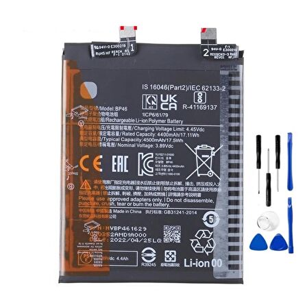 Xioami Mi 12 Pil Batarya Bp46 +tamir Set