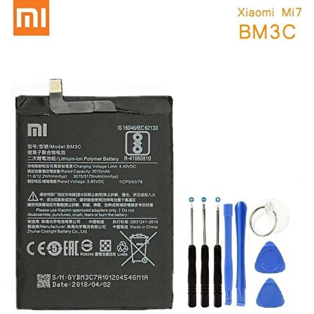 Xiaomi Mi 7 Batarya Pil Bm3c + Tamir Seti
